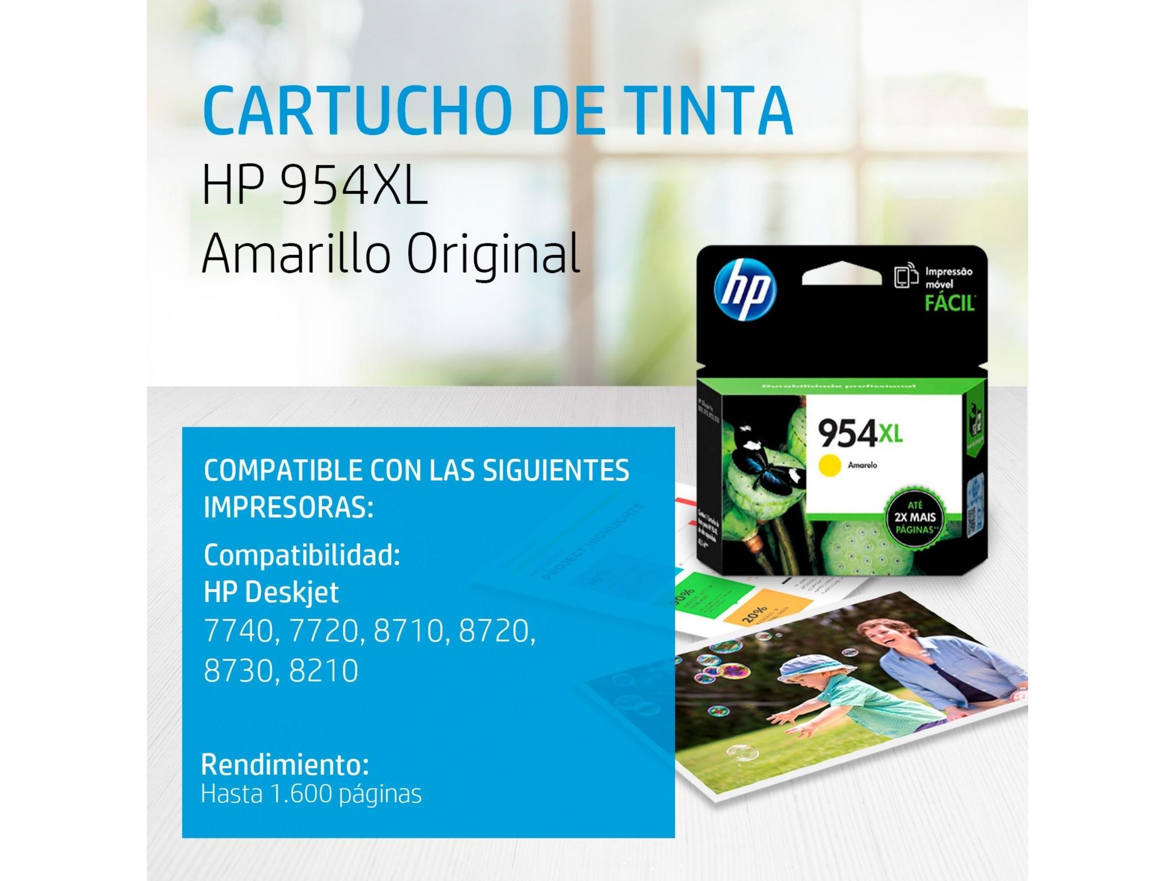 CARTUCHO DE TINTA HP 954XL YELLOW (L0S68AL) 8210/8710/8720/8730/7740 2000 PAG.